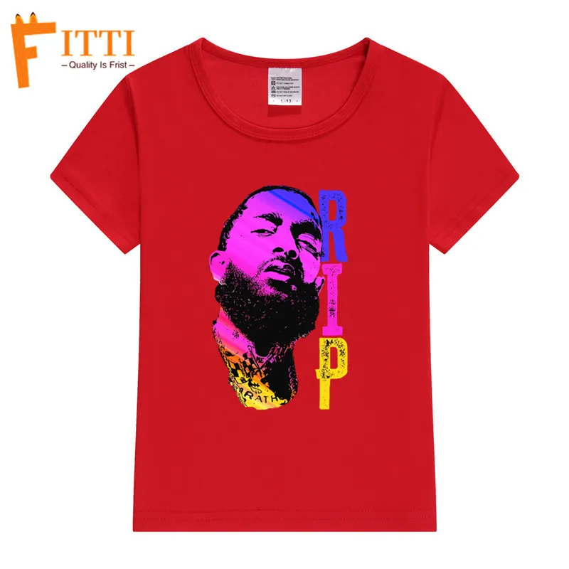 Одинаковая Семья наряды большой Nipsey RIP хлопковая Футболка Семейные комплекты в семейном стиле для папы, для мамы, сына, дочери одежда для мамы и дочки - Цвет: T88A-Red