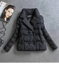 2021 Winter Women Jacket Coat Cotton Clothing Short New Slim Ladies Warm Parka Black Sutdent Clothes winter coat women elegant