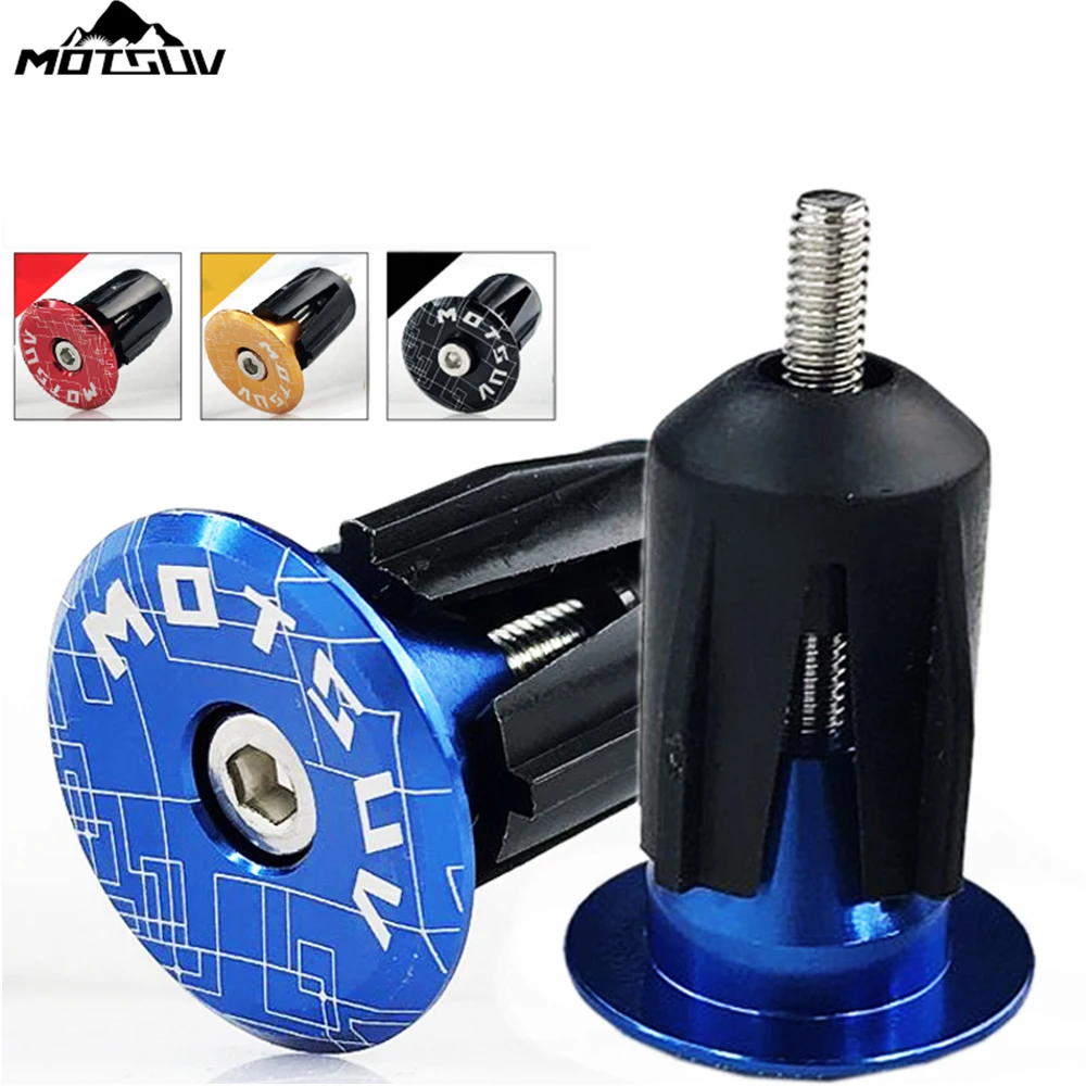 MOTSUV 자전거 그립 끝 플러그 알루미늄 합금 자전거 풀 핸들바 캡 경량 MTB 자전거 액세서리 MTB BMX DH FR 자전거