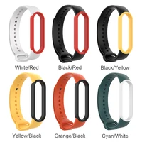 Sostituzione cinturino in Silicone bicolore o Xiaomi Mi Smart Band per Xiaomi Mi Smart Band 5 NFC Smart Band (giallo + nero)