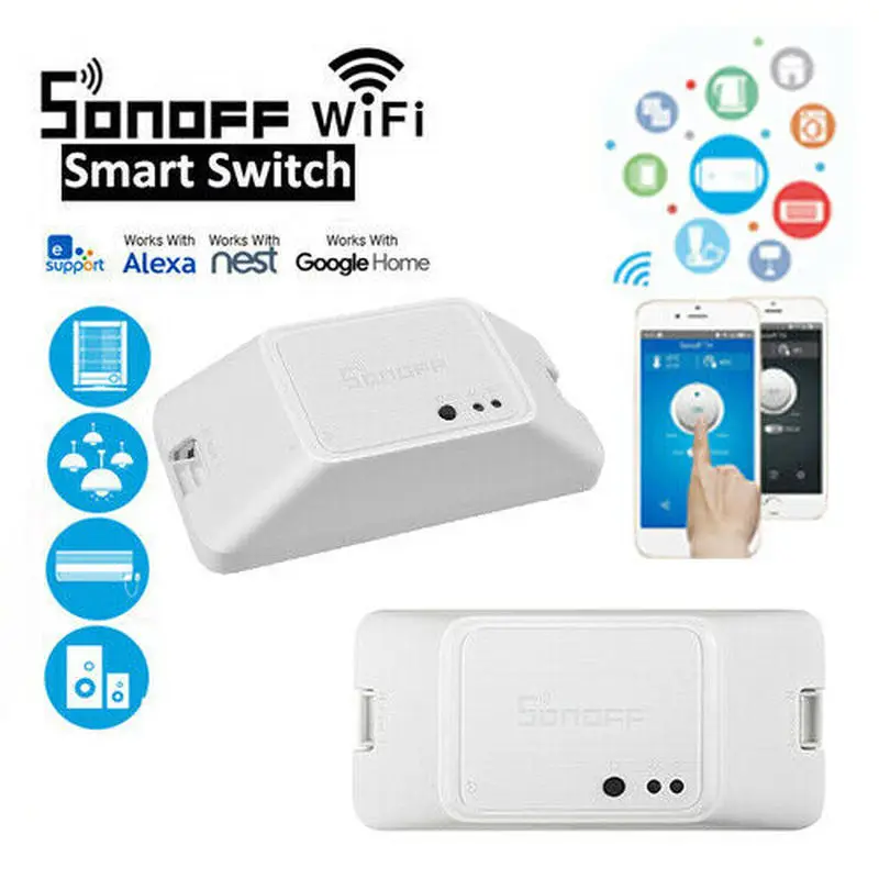 5 шт. SONOFF Basic R3 Smart Control Switch APP Умный дом WIFI 10A модули совместимы с Alexa Google Home|Модули