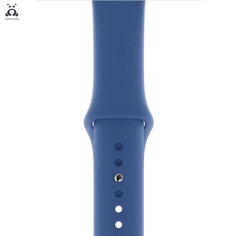 Lebanda спортивный ремешок для наручных часов Apple Watch 5/4/3/2/1 ремешок для наручных часов iWatch, большие размеры 40-44 мм силиконовой лентой из мягкой дышащей ткани Замена 38/42/40/44 мм - Цвет ремешка: Delft Blue