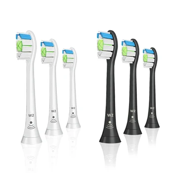 

Diamond Clean W2 Replacement Brush Heads Electric Toothbrush Attachments brushes Compatible With Philips Sonicare RFID Chip