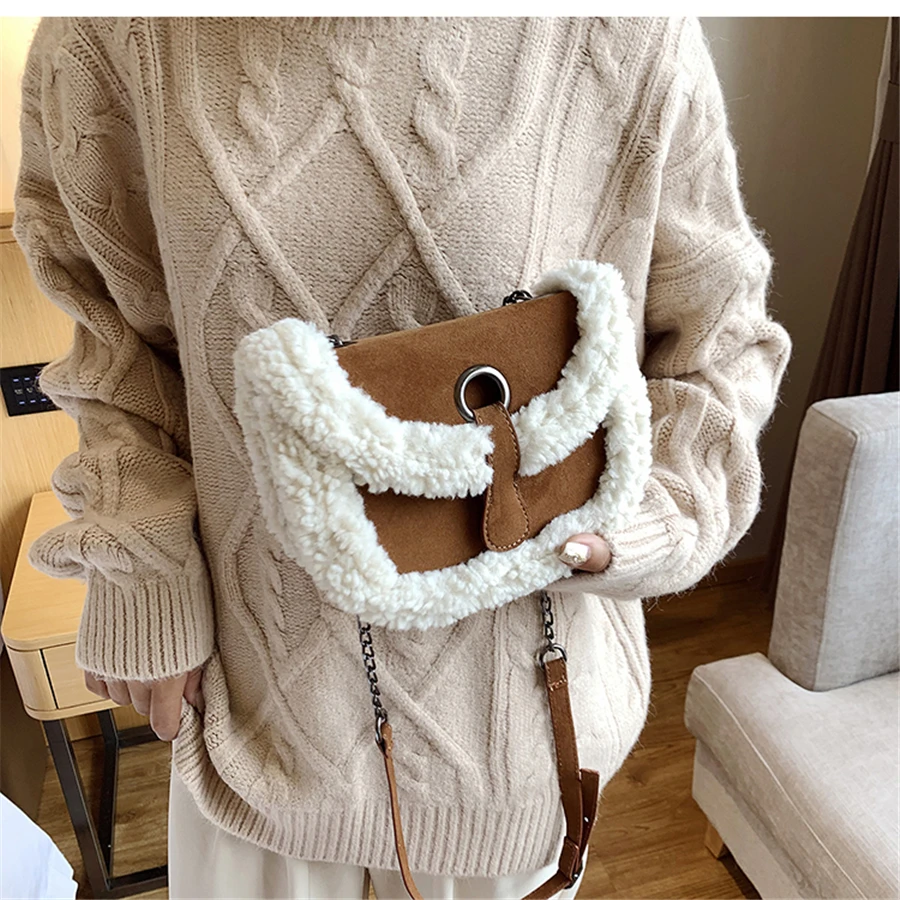 

New 2019 autumn/winter lamb small bag female version joker cross body bag atmosphere fashion saddle women bag