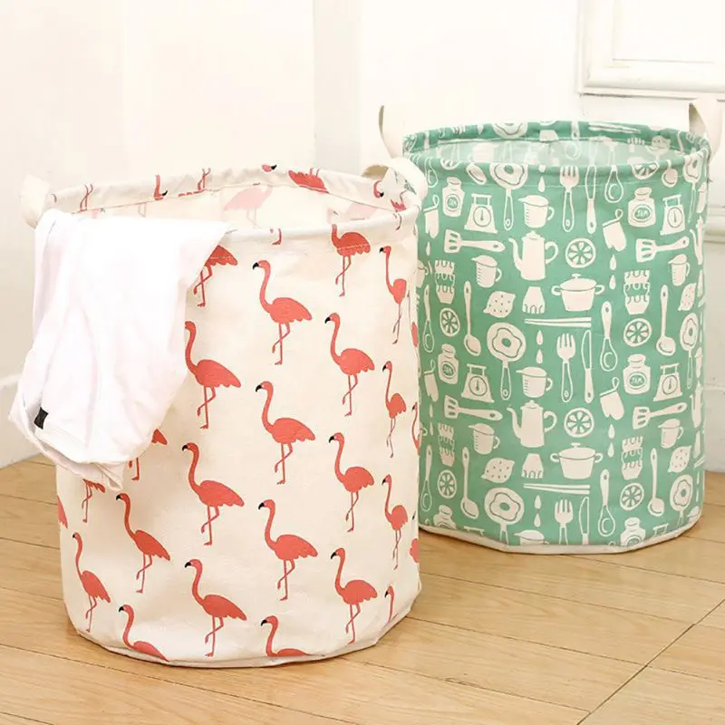 

Foldable Cloth Storage Basket Cute Animals Pattern Laundry Baskets for Bathroom Large Size Laundry Baskets Home Storage Supplies