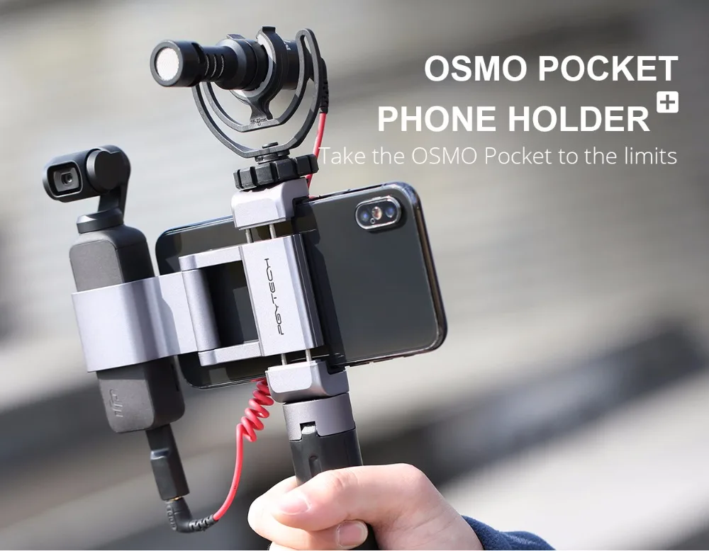 PGYTECH DJI Osmo карманные аксессуары для телефона Osmo Карманный держатель кронштейн для крепления штатива стойка расширения широкоугольный объектив osmo mic