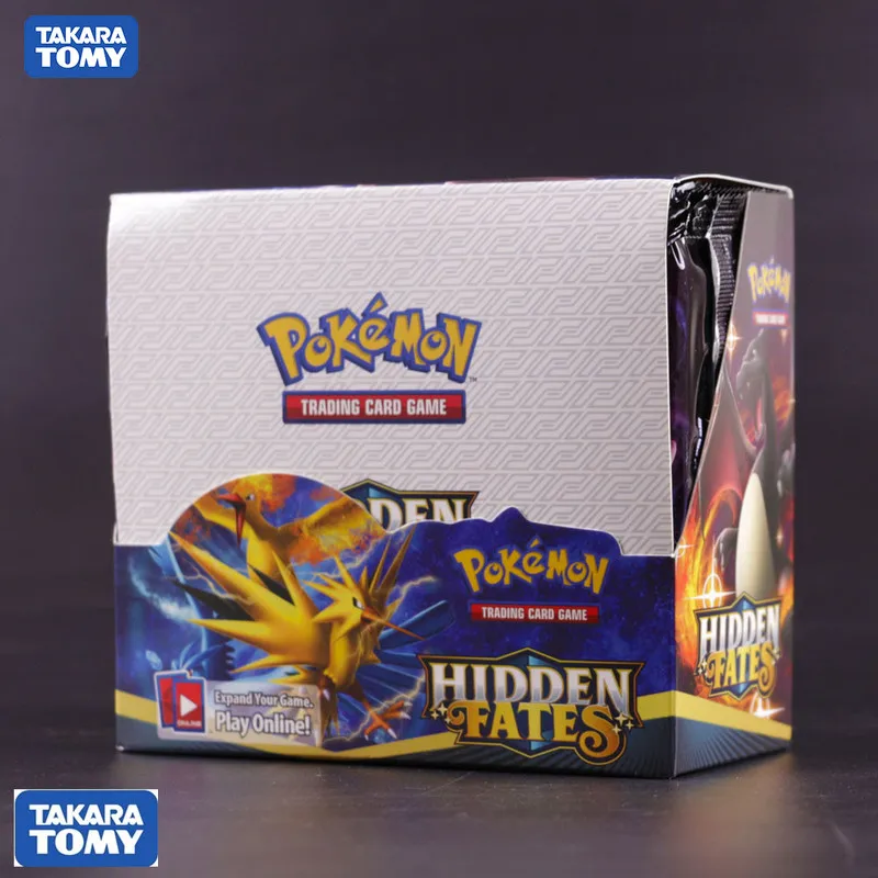 324 шт Pokemon карты солнце и луна скрытый Fates Booster Box Коллекционная торговая карточная