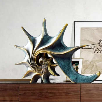 

Home Decorations Accessories Marine Theme Conch Feng Shui Ornaments Creative Home Decor Figurine for Living Room, Bedroom