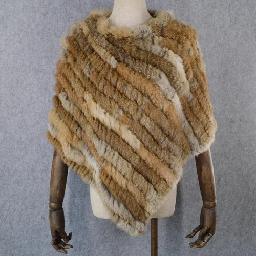 natural yellow Горячая Распродажа, Женская шаль из натурального кроличьего меха, натуральный вязаный натуральный кроличий мех, пончо, шарф, осенне-зимний кроличий мех, Пашмина - Цвет: natural yellow