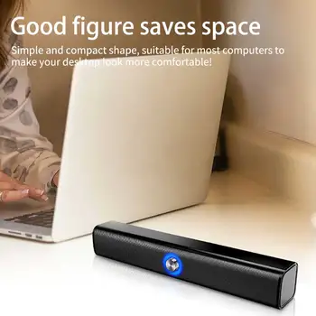 

20W TV Sound Bar Wired and Wireless Bluetooth 5.0 Aux Desktop Computer Home Surround SoundBar for PC Theater TV Speaker