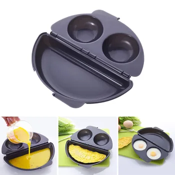 

Nonstick Bakeware Fried Egg Mold Non-toxic Odorless Microwave Oven Egg Shaper Home Kitchen E2S