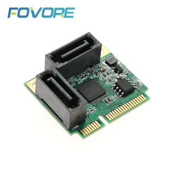 

Adapter Card m niPCI-e to 2 port SATA III Converter Card mini PCI-e SATA 3.0 HDD SSD Expansion Card
