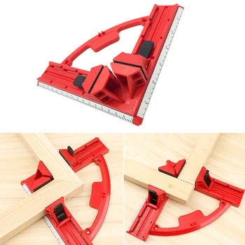 

Home Durable 90 Degree Drawer DIY Woodworking Adjustable Ruler Hand Tools Aluminum Alloy Right Angle Clamp Portable Fish Tank