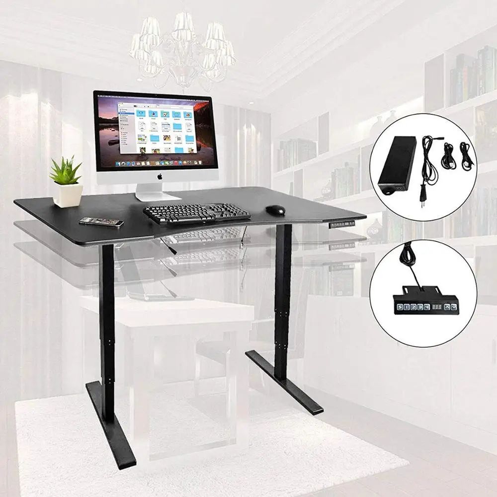  Electric Height Adjustable Standing Desk Frame Dual Motor w/ Memory Control for DIY workstation Ele