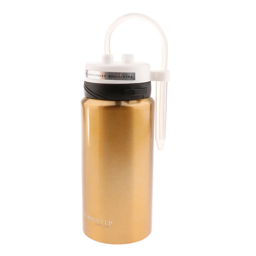2Pcs Adult Sippy Cup for Elderly Patients Disabled Spill Proof Thermal Bottles for Elders Pregnant Woman Patient Home Hospital