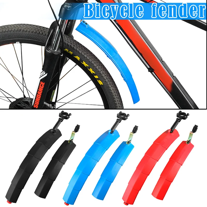 

Bike Fenders Mudguard for Mountain Road Bicycle Front PVC materialRear 2Pcs Adjustable Retractable Bicycle Mudguard Set N66