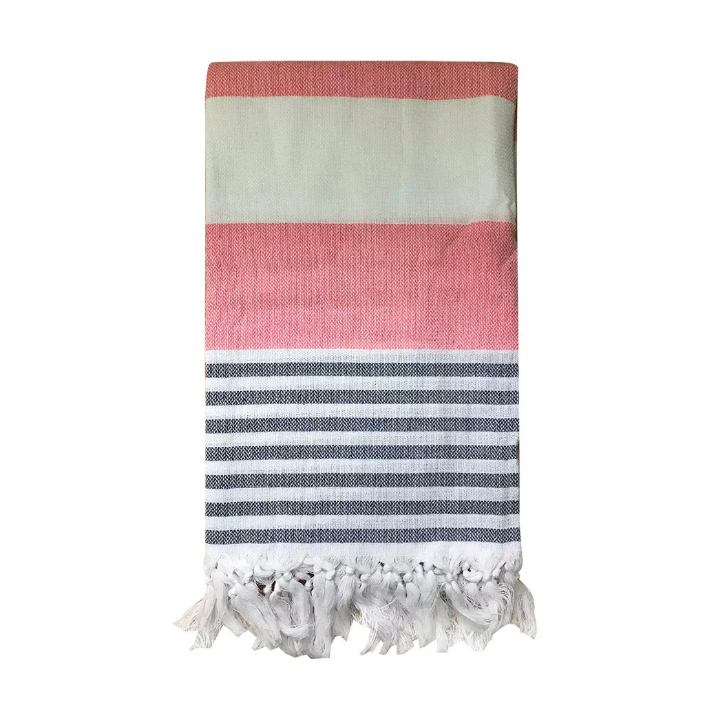 C Pink Полотенце для пляжа Vogue, турецкое, хлопок, с кисточками, для ванны, пляжа, спа, сауны, йоги, с бахромой, жаккардовое, универсальное полотенце - Цвет: C Pink