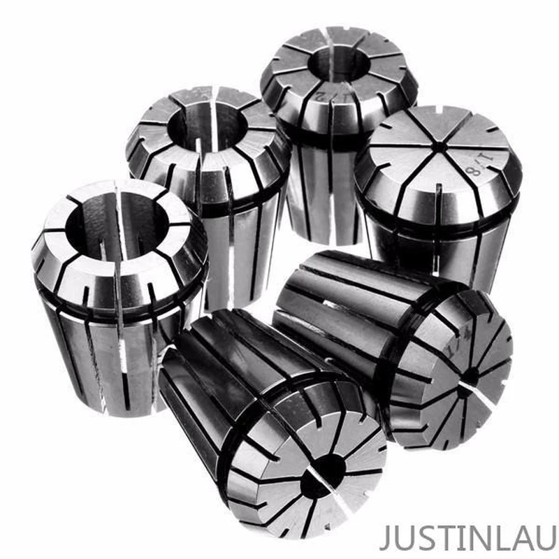 JUSTINLAU 6pcs ER32 Spring Collet Set 1/8 Inch to 3/4 Inch Chuck Collet for CNC Milling Lathe Tool shell mill cutter