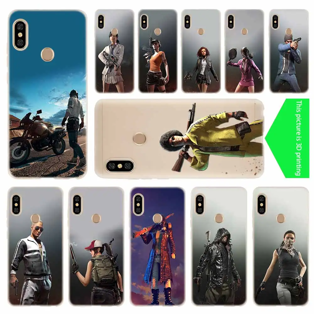 Силиконовый прозрачный чехол pubg person для Xiaomi Redmi 9A 8A 7A 6A 9AT Note 9 8 7 6 5 Pro 8T 9S Чехлы