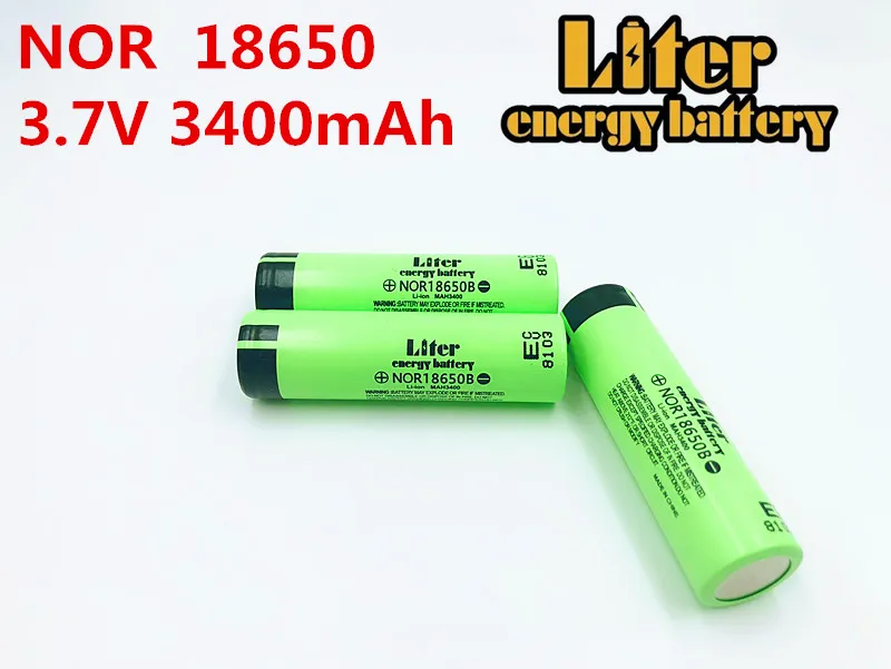 Bateria Original 100% 18650 v 3.7 Mah Bateria Nor18650b Bateria de Lítio-íon Rechargebale para Tablet pc Bateria de Energia 10 Peças 3400 do Litro Bateria e energia extra p/ tablet - Imagem 2