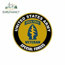 EARLFAMILY 13cm x 13cm Car Stickers for UNITED STATES Army Veteran Special Forces Oem Vinyl JDM Bumper Trunk Truck Graphics