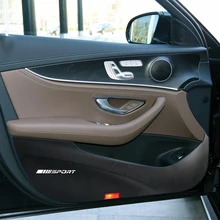 5D карбоновая виниловая Защитная пленка для двери, наклейка, антиударная наклейка для Mercedes Benz New E Class E200 E300, аксессуары