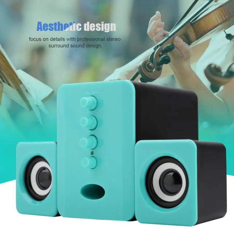 Сада D-202 Bluetooth Динамик питаемые через USB порт 5V 2 1 окружающие СТЕРЕО Bass для iPad/для