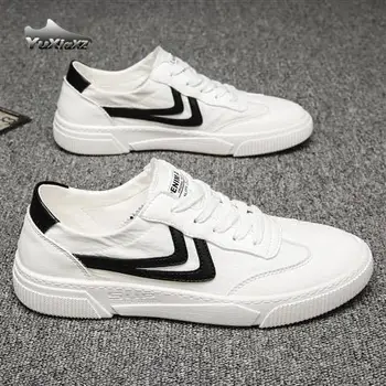 

2020 Spring and Summer Men's Shoes Fashion Canvas Shoes All-match Single Shoes Casual Student Sports Men's White Board Shoes