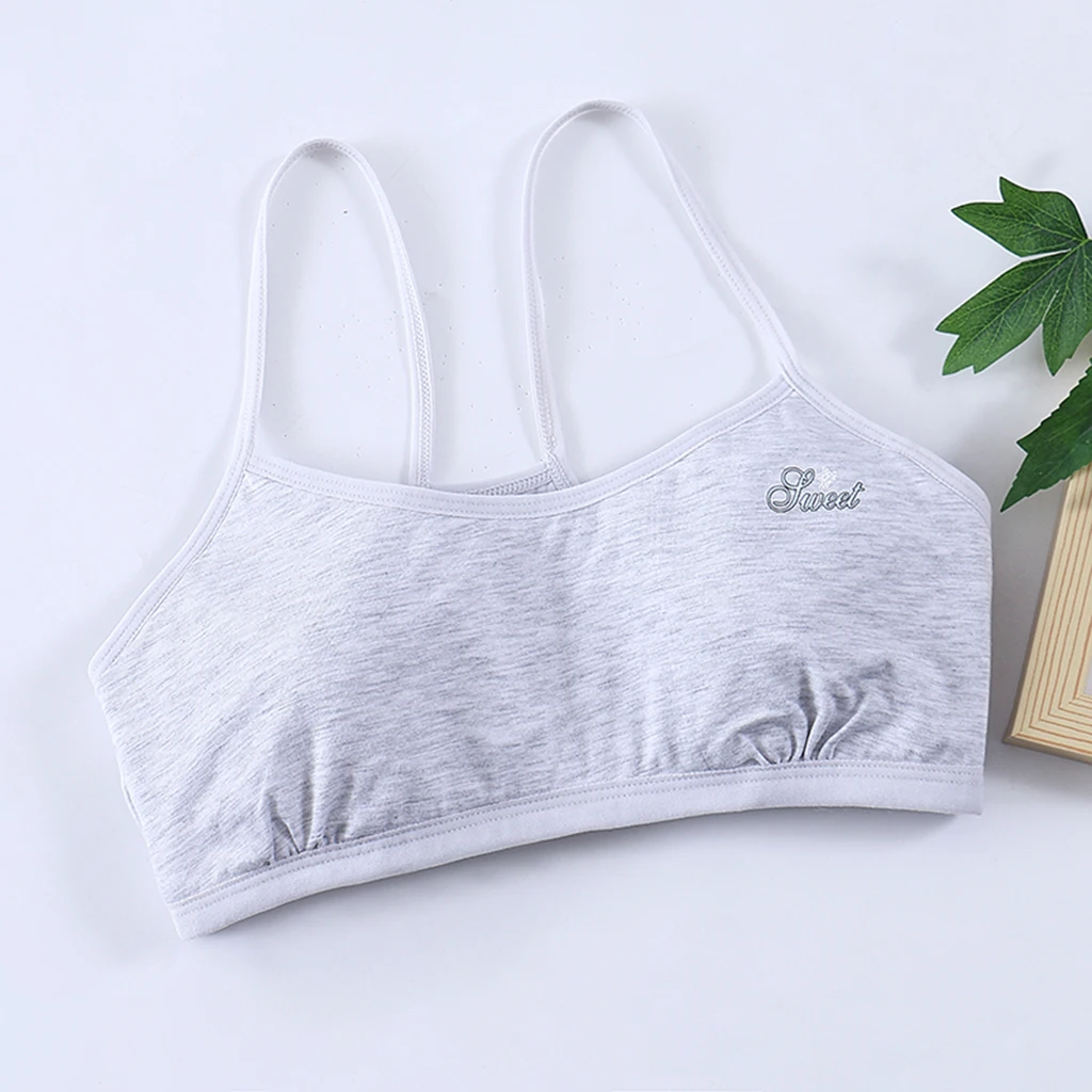 Young Girls Teen Girls Breathable Bra Wireless Stretchy Yoga Bras Training Bra for Activity Gym