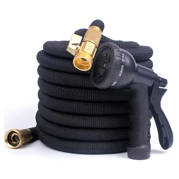 

Quick Connect Universal Joint 3 Times Telescopic Hose Car Wash Water Garden Garden Water Pipe Universal 50Ft Black