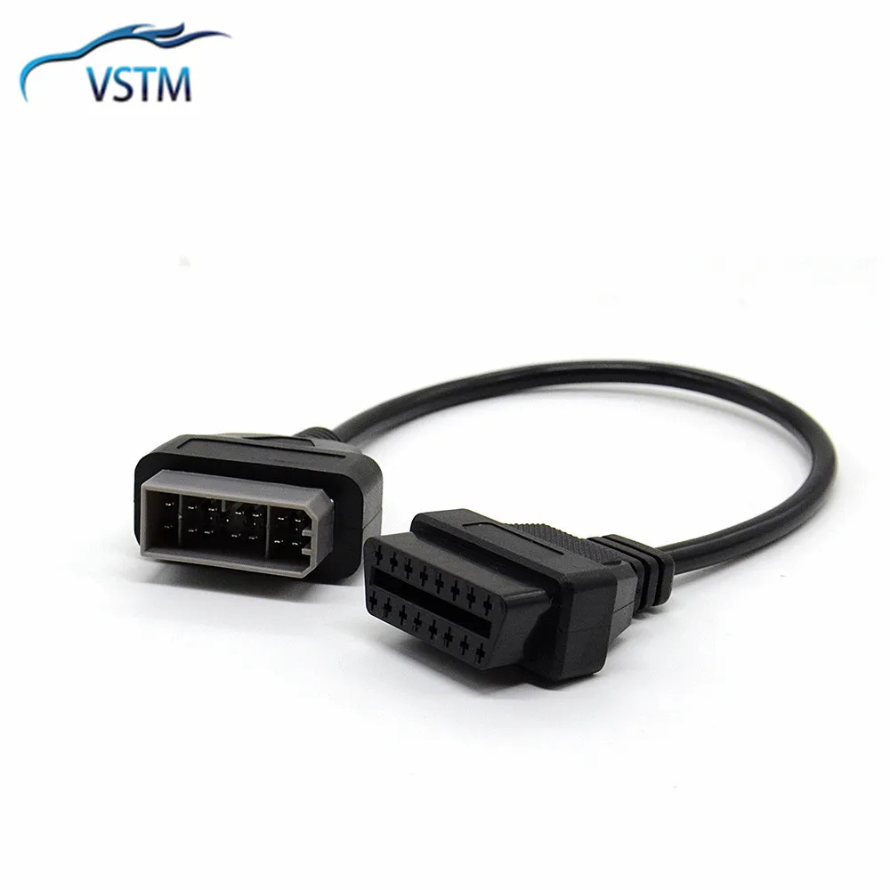 2021 Новый 16 Pin Obd2 мужчина к 12PIN Порты и разъёмы Разъем Адаптера OBDII 16pin для 12pin OBD