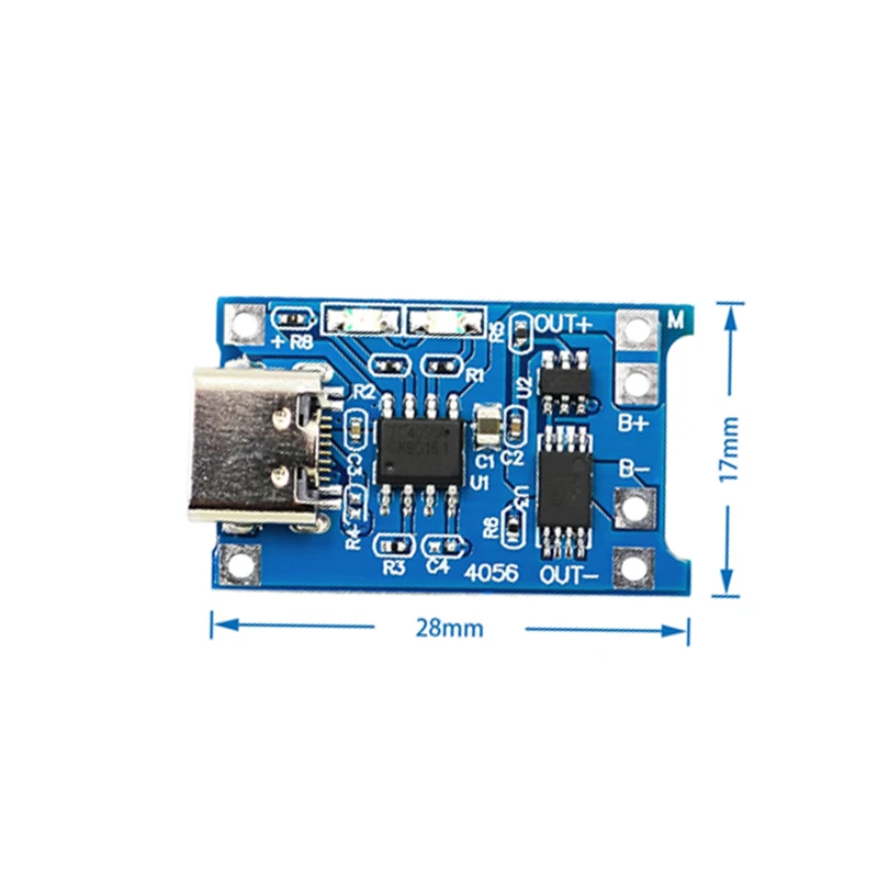 Зарядная плата TP4056 18650 1 шт. 5 В А Micro USB type c литиевая батарея модуль зарядного