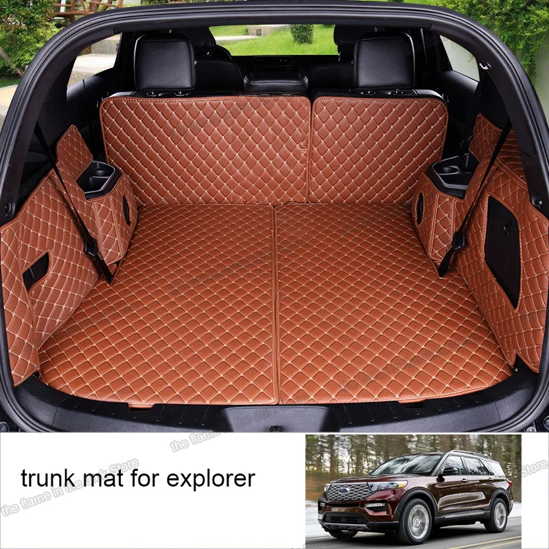 lsrtw2017 leather car trunk mat cargo liner for ford explorer 2011 2012