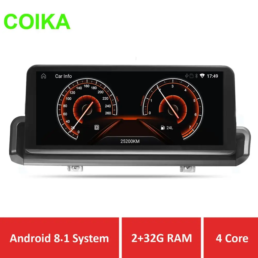 

COIKA Blue Ray IPS Screen Car Multimedia Stereo For BMW E90 E91 E92 E93 Android 8.1 System GPS Navi BT SWC Idrive AUX 2+32G RAM