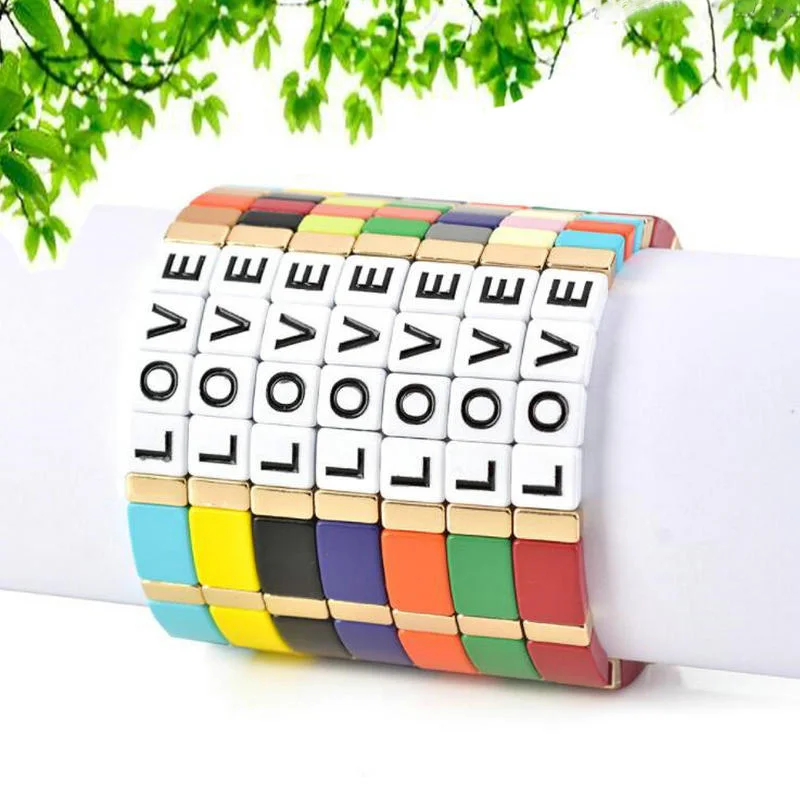 

Couple letter love bracelet For Women luxury wedding bracelet zinc alloy color fashion bracelet 2019 new jewelry gift wholesale