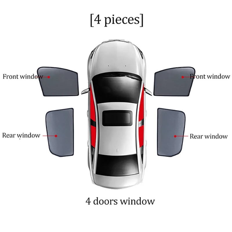 Satz Car Shades passend für Honda Jazz III 2008-2015 (6-teilig