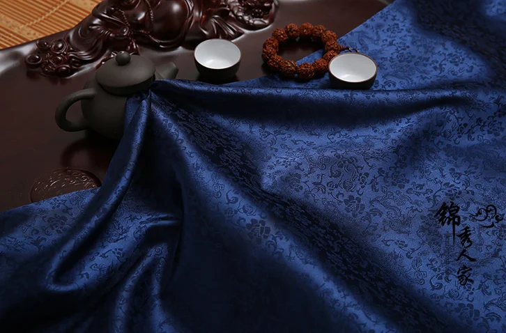 07 DIY Швейные принадлежности и ткани Longwen античный жаккардовый шелк атлас супер мягкий костюм в восточном стиле костюм Тан