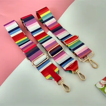 

HJKL Rainbow color female bump replacement bag straps color accessories bag with adjustable straps widened extended bag belt