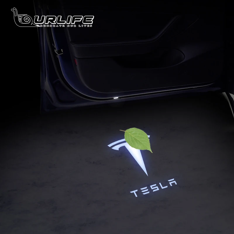 

For 19 Tesla welcome lights Model 3 Model xModel S to change decorative door projection lights atmosphere lights
