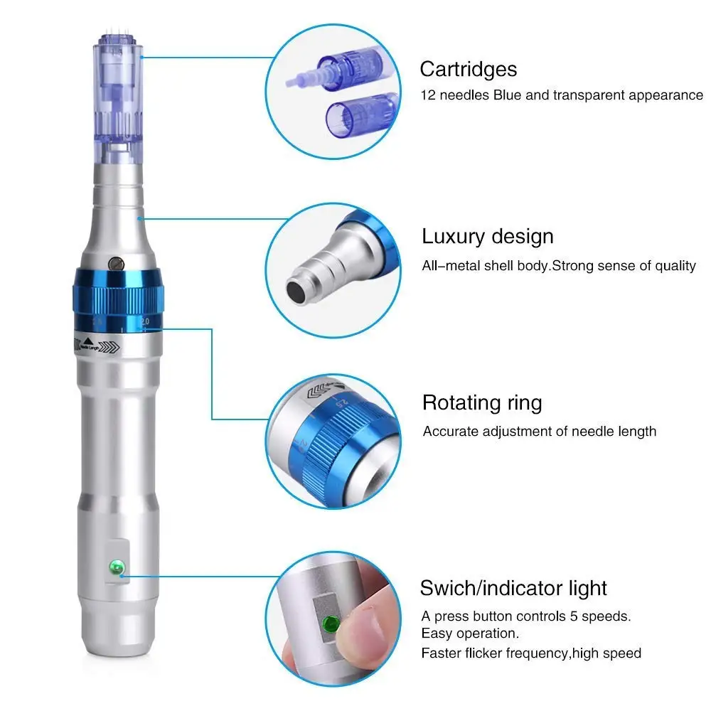 

NEW!!! Konmison Electric Dr.Pen A6 Permanente Tattoo Needles Pen Electric Rolling Needling Tool CE/DHL