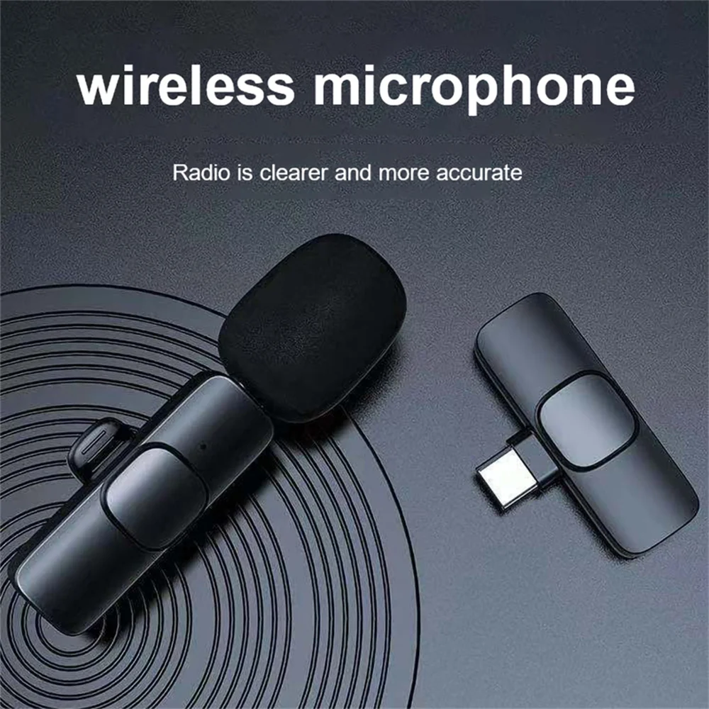 wireless microphone Wireless Lavalier Microphone 360 Pickup Noise Removal 20m Audio Video Recording Lapel Live Gaming Mic For iPhone Android Phone wireless mic