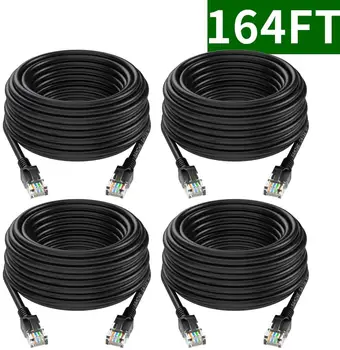 

OOSSXX 4pcs 164FT High Speed Ethernet Network Cable,PoE Wire Cord for IP PoE Security Camera, NVR, Computer, Switch