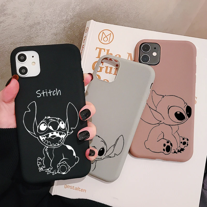 

Cartoon Stitch Phone Case For Samsung Galaxy S20 S10 S9 S8 S7 S6 Plus Lite Ultra edge S10e Frosted Silicone Cases Soft Cover