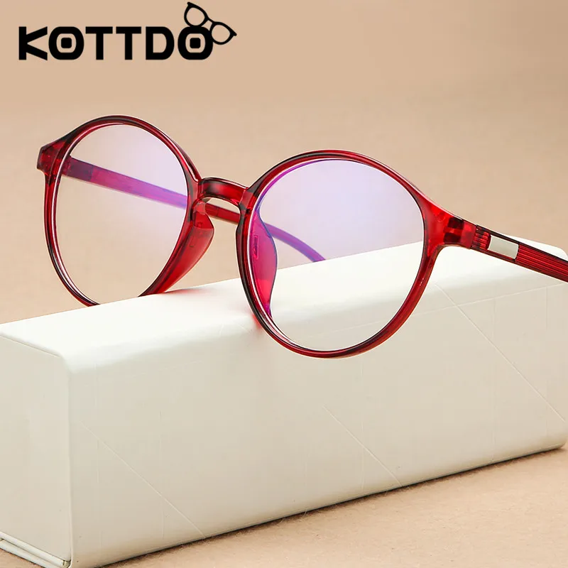 

KOTTDO Classic Retro Anti-blue Light Women Eyeglasses Frame Vintage Round Student Computer Glasses Frame Men Oculous Glasses