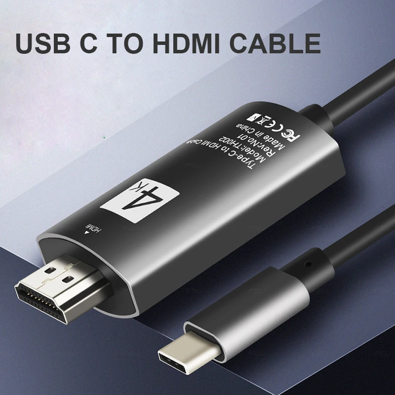 Кабель адаптер USB C на HDMI 4K Thunderbolt 3 для MacBook pro huawei mate 20 P30 Samsung s9 s10 кабель HDMI|Кабели
