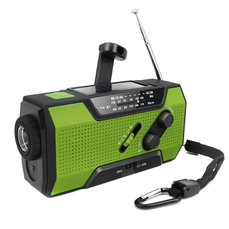 

Multifunctional Outdoor Radio Emergency Flashlight with Solar Crank Outdoor Supplies WWO66
