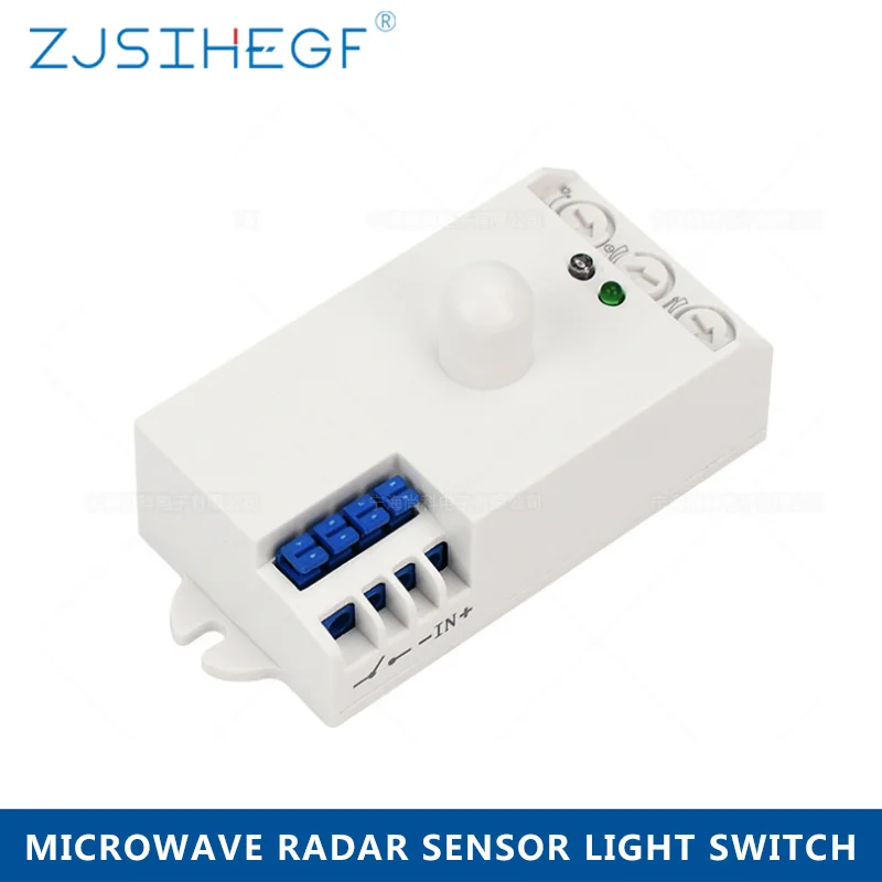 

SK-807K-DC Microwave Radar Sensor Light Switch Body Motion DC 12-24V 5.8GHZ with Shell 7A