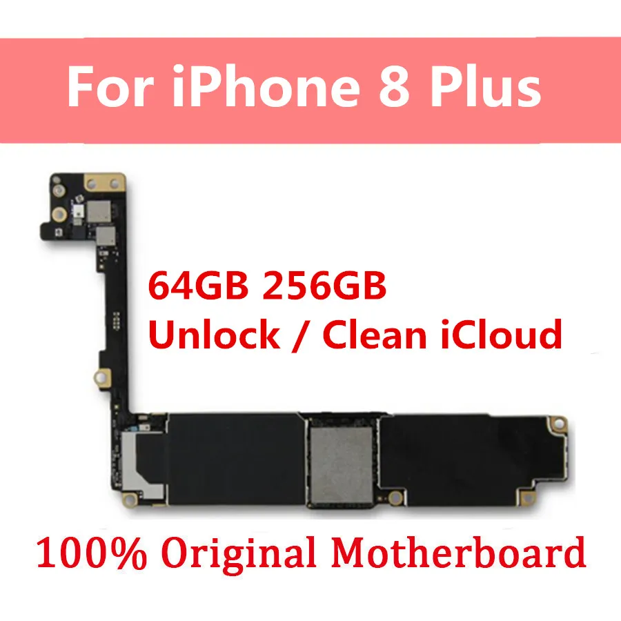 Motherboard For iPhone 8 Plus With / Without Touch ID 64GB 256GB For iPhone 8 PLus Logic Board Free iCloud Unlocked Mainboard