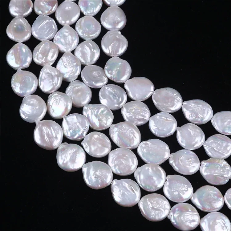 Natural Pearl Coin Shaped baroque pearl Beads loose pearls beads women lady jewelry DIY