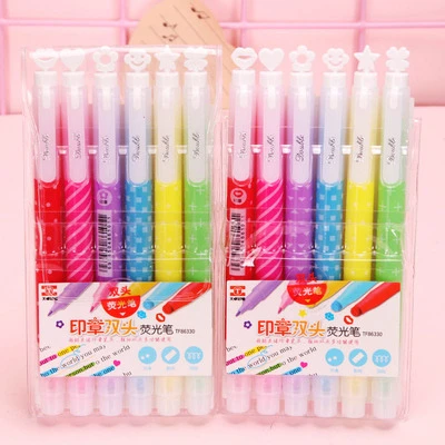 7color/set Highlighter Pens Kawaii Candy Color Manga Markers Midliner  Pastel Highlighter Set School Student Stationery - Highlighters - AliExpress
